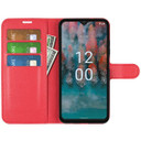Nokia C12      Pu Wallet Case    [Red]