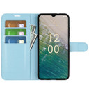 Nokia C32      Pu Wallet Case    [Lightblue]