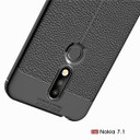 Nokia 7.1 Leather Texture Case Grey