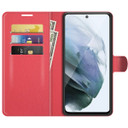 Samsung Galaxy S21 Fe 5G      Pu Wallet Case    [Red]