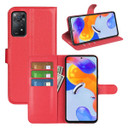 Xiaomi Redmi Note 11 Pro      Pu Wallet Case    [Red]