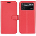 Xiaomi Poco X4 Pro 5G      Pu Wallet Case    [Red]