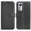 Xiaomi 12 Lite      Pu Wallet Case    [Black]