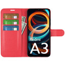 Xiaomi Redmi A3      Pu Wallet Case    [Red]