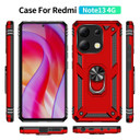 Xiaomi Redmi Note 13 4G Military Armour Ring Case Red