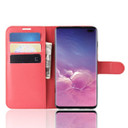 Galaxy S10 Plus      Pu Wallet Case    [Red]