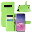 Galaxy S10 Plus      Pu Wallet Case    [Green]