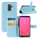 Galaxy J8 2018      Pu Wallet Case    [Lightblue]