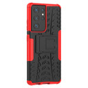 Samsung Galaxy S21 Ultra      Heavy Duty Case    Red