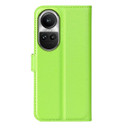 Oppo Reno 10 5G      Pu Wallet Case    [Green]