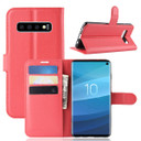 Galaxy S10      Pu Wallet Case    [Red]