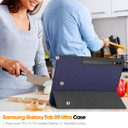 Samsung Galaxy Tab S9 Ultra X910    Tri-Fold PU Case    Navy