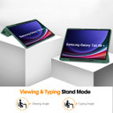 Samsung Galaxy Tab S9+ X810    Tri-Fold PU Case    Teal