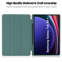 Samsung Galaxy Tab S9+ X810    Tri-Fold PU Case    Teal