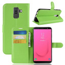 Galaxy J8 2018      Pu Wallet Case    [Green]