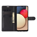 Galaxy A02S      Pu Wallet Case    [Black]