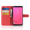 Galaxy J8 2018      Pu Wallet Case    [Red]