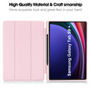Samsung Galaxy Tab S9+ X810    Tri-Fold PU Case    Pink