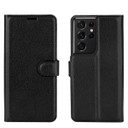 Galaxy S21 Ultra      Pu Wallet Case    [Black]