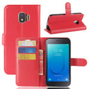 Galaxy J2 Core      Pu Wallet Case    [Red]