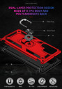 Samsung Galaxy S22 Ultra      Military Armour Ring Case    Red