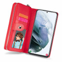 Samsung Galaxy S21 Plus      Zipper Wallet Case    Red