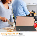 Samsung Galaxy Tab A9+ X210    Tri-Fold PU Case    RoseGold