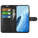 Oppo Find X5 Lite 5G      Pu Wallet Case    [Black]