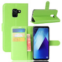Galaxy A8 Plus 2018      Pu Wallet Case    [Green]