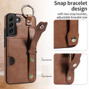 Samsung Galaxy S22+      Hand Strap PU Card Case    Brown