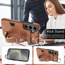 Samsung Galaxy S24      Hand Strap PU Card Case    Brown