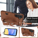 Samsung Galaxy A15      Hand Strap PU Card Case    Brown