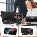 Samsung Galaxy S22 Ultra      Hand Strap PU Card Case    Black