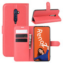 Oppo Reno2      Pu Wallet Case    [Red]