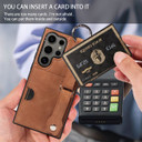 Samsung Galaxy S24 Ultra      Hand Strap PU Card Case    Brown