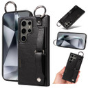 Samsung Galaxy S24 Ultra      Hand Strap PU Card Case    Black