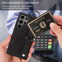 Samsung Galaxy S24 Ultra      Hand Strap PU Card Case    Black