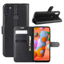 Galaxy A11      Pu Wallet Case    [Black]