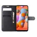 Galaxy A11      Pu Wallet Case    [Black]