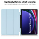 Samsung Galaxy Tab S9+ X810    Tri-Fold PU Case    LightBlue