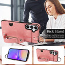 Samsung Galaxy A05s      Hand Strap PU Card Case    Pink