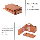 Samsung Galaxy S8      Deluxe Zipper Case    Brown