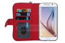Samsung Galaxy S6      Zipper Wallet Case    Red