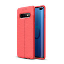 Samsung Galaxy S10 Plus      Leather Texture Case    Red