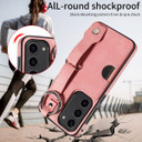 Samsung Galaxy S23      Hand Strap PU Card Case    Pink