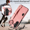 Samsung Galaxy A15      Hand Strap PU Card Case    Pink
