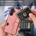 Samsung Galaxy A15      Hand Strap PU Card Case    Pink
