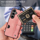 Samsung Galaxy S24+      Hand Strap PU Card Case    Pink