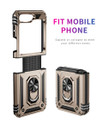 Samsung Galaxy Z Flip5 5G      Military Armour Ring Case    Gold