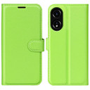 Oppo A58 4G      Pu Wallet Case    [Green]